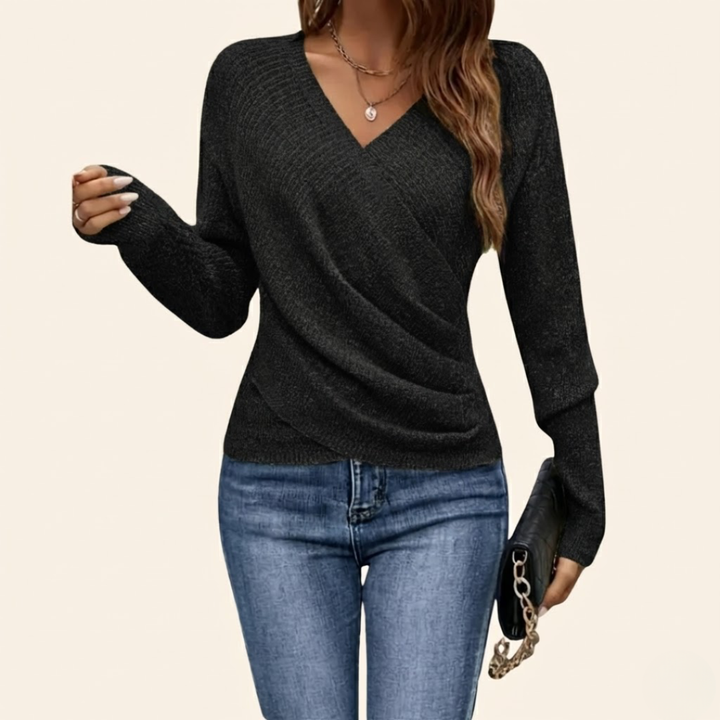 Clarissa | Elegant V-Neck Wrap Top