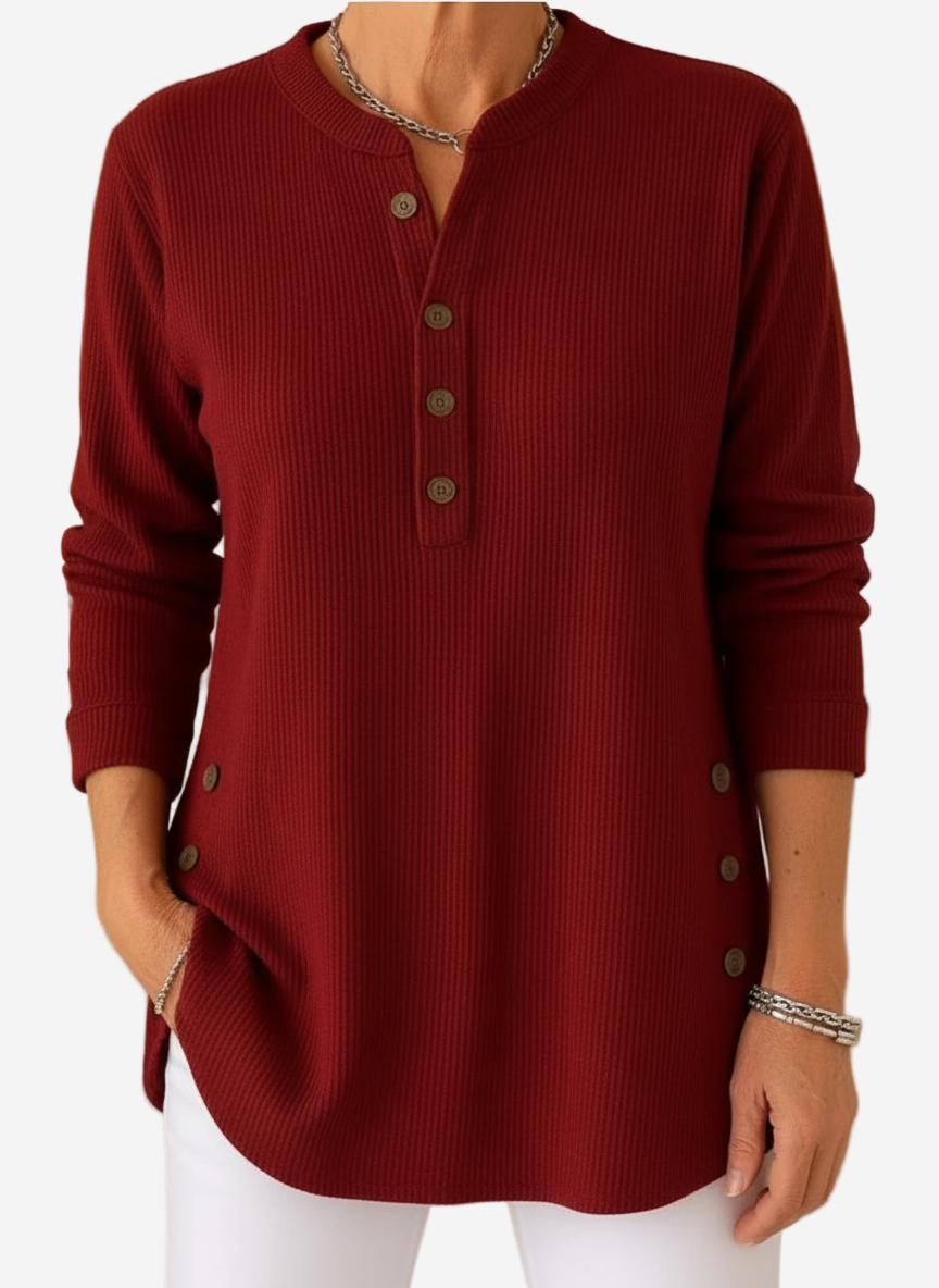 Belle | Long Sleeve Solid Knit Sweater