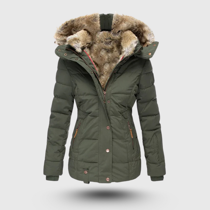 Hanne | Winter Jacket with a Fluffy Collar and Slim fit