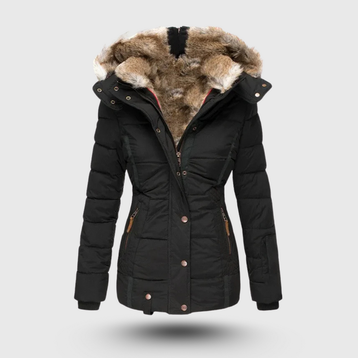Hanne | Winter Jacket with a Fluffy Collar and Slim fit