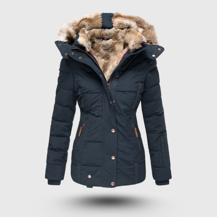 Hanne | Winter Jacket with a Fluffy Collar and Slim fit