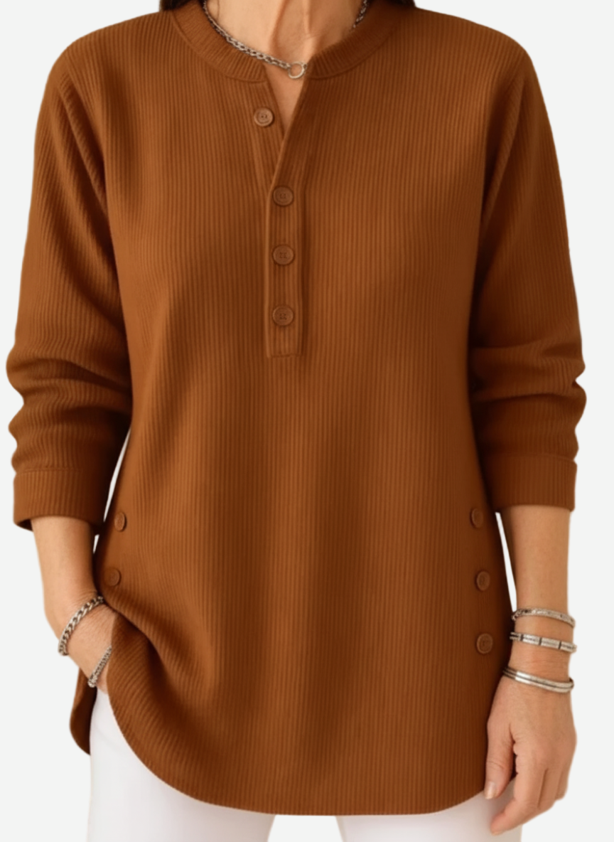 Belle | Long Sleeve Solid Knit Sweater