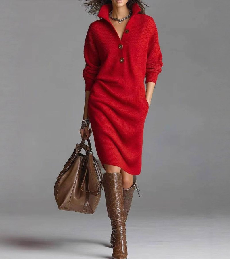 Courtney | Warm Knitted Elegance Dress