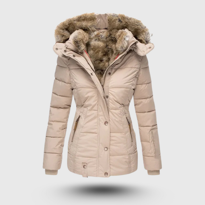 Hanne | Winter Jacket with a Fluffy Collar and Slim fit