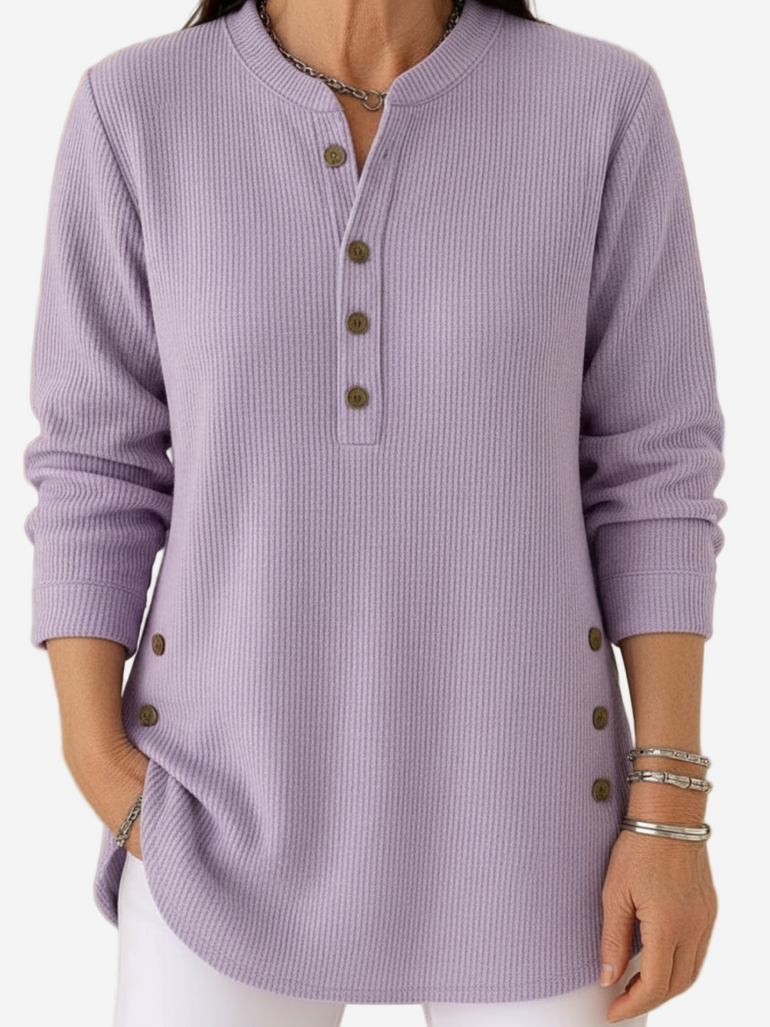 Belle | Long Sleeve Solid Knit Sweater