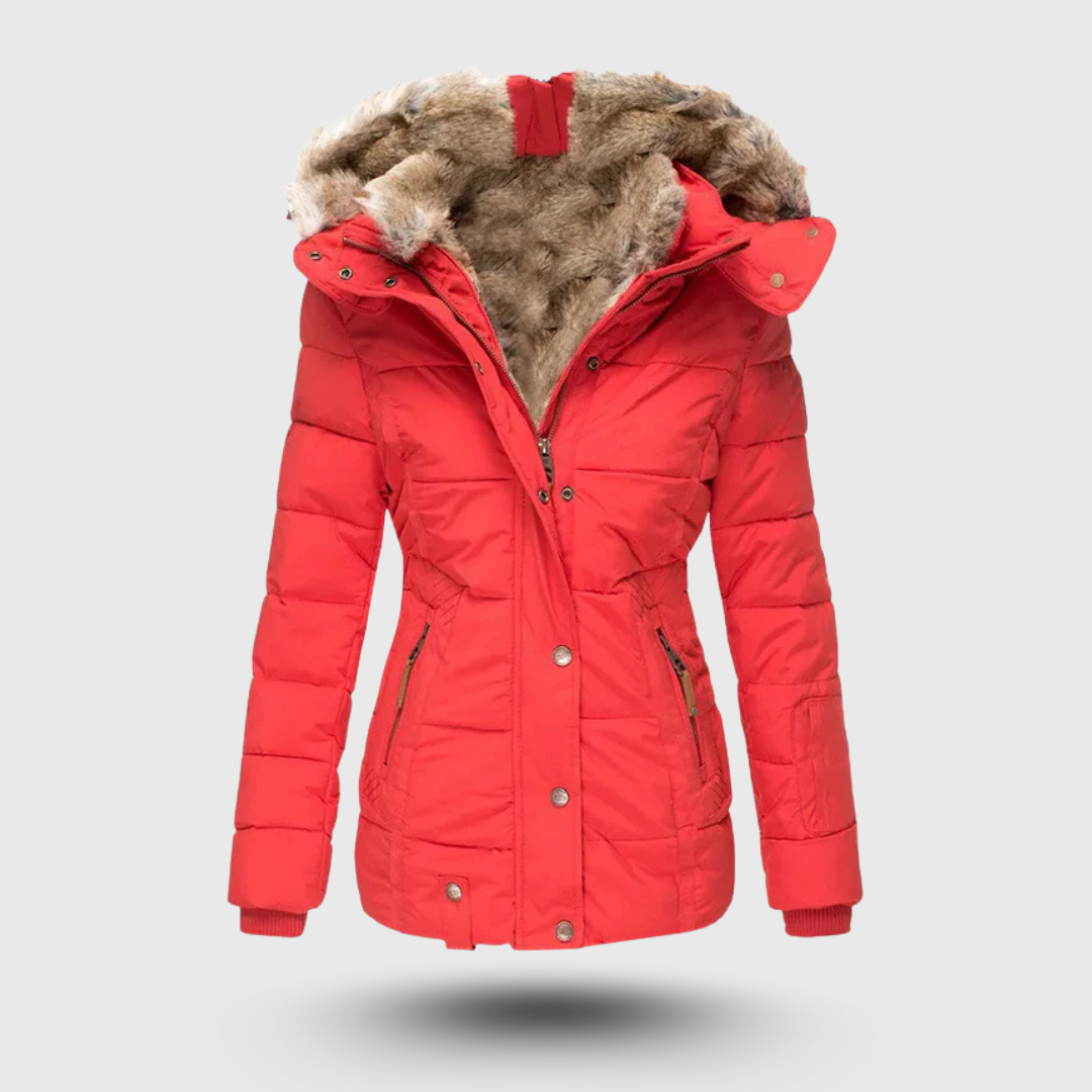 Hanne | Winter Jacket with a Fluffy Collar and Slim fit