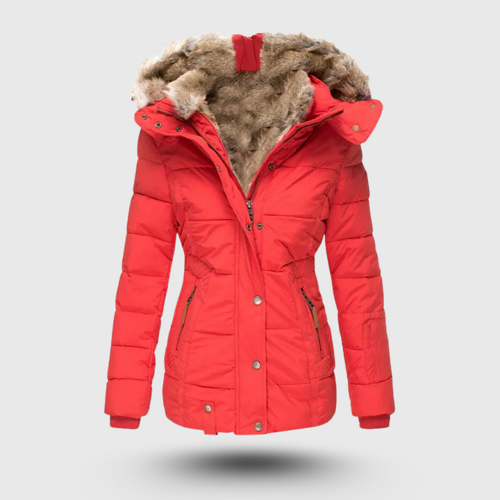 Hanne | Winter Jacket with a Fluffy Collar and Slim fit
