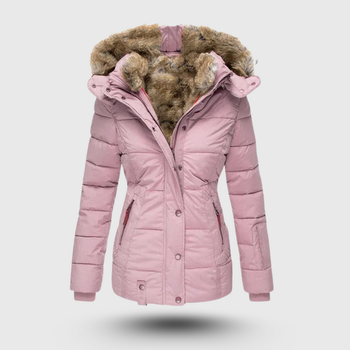 Hanne | Winter Jacket with a Fluffy Collar and Slim fit