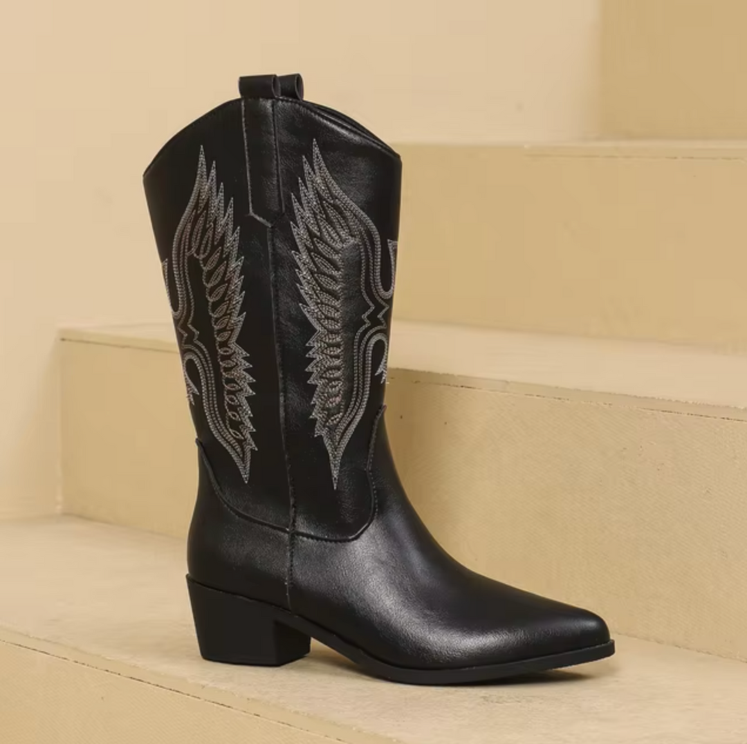 Leather Western Cowboy Boots