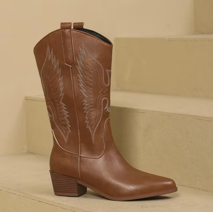 Leather Western Cowboy Boots