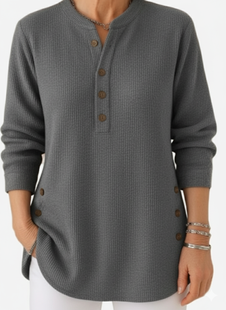 Belle | Long Sleeve Solid Knit Sweater