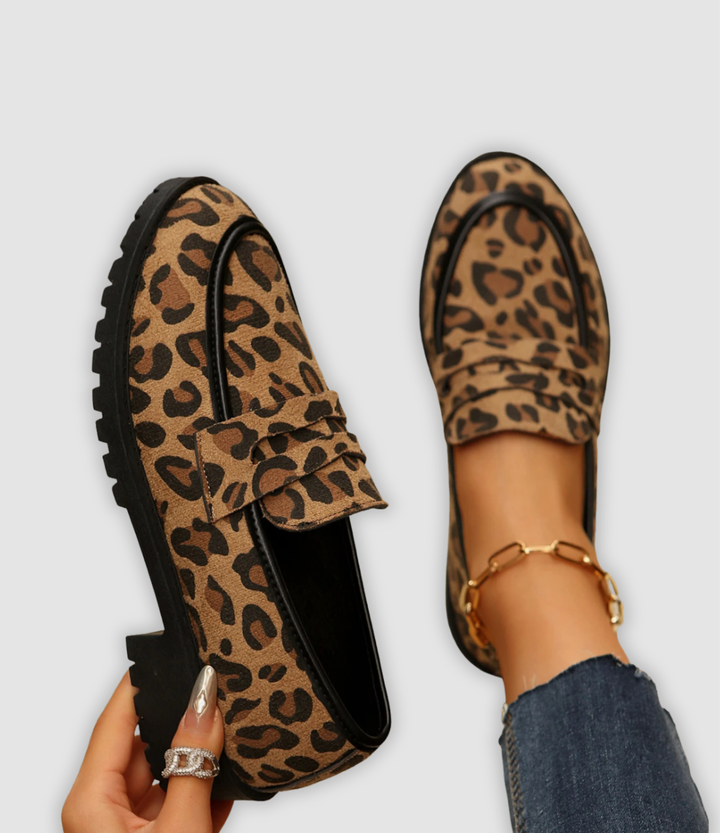 Brianna | Fashionable Platform Sneakers with Leopard Print