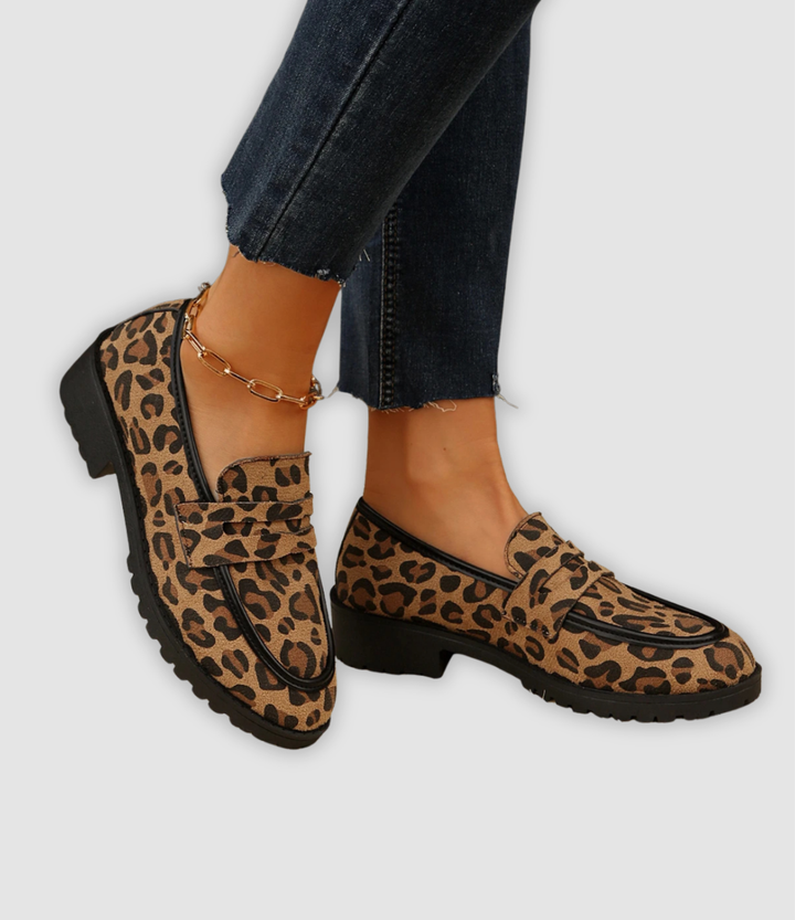 Brianna | Fashionable Platform Sneakers with Leopard Print
