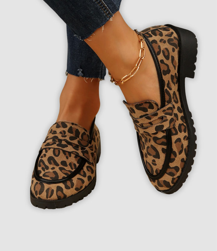 Brianna | Fashionable Platform Sneakers with Leopard Print