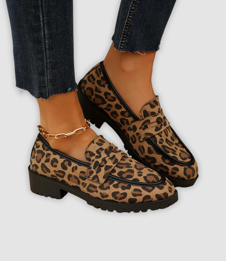 Brianna | Fashionable Platform Sneakers with Leopard Print