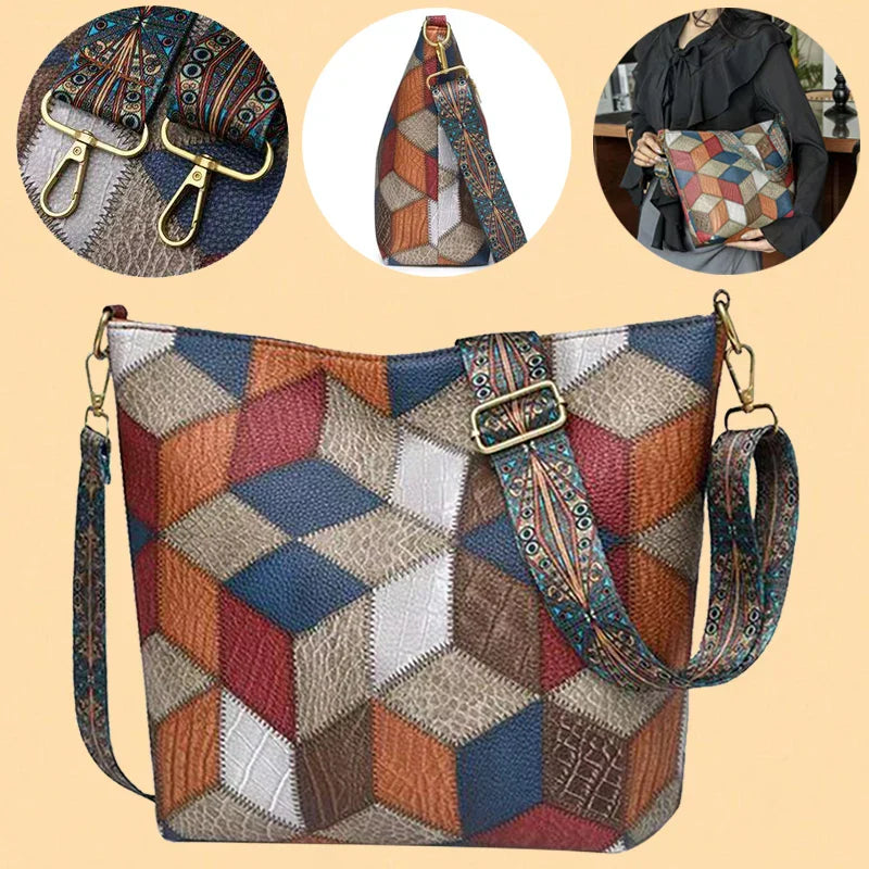 Mosaic Leather Handbag