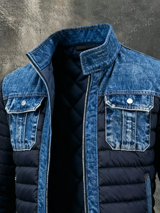 Aiden | Hybrid Quilted Denim Jacket