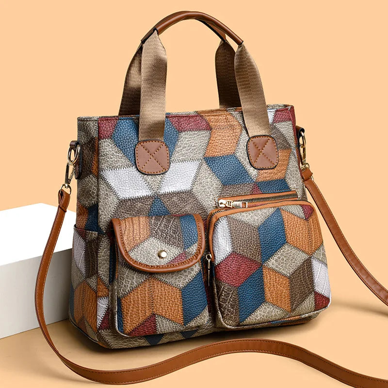 Mosaic Leather Handbag